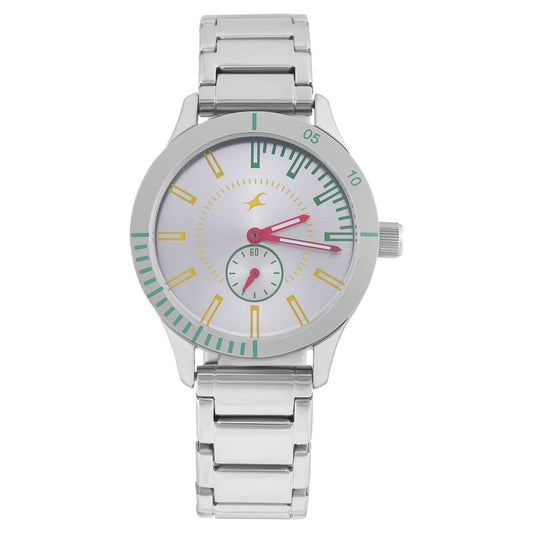 Fastrack, Men's, Analog Watch, Silver Dial, with Stainless Steel Band, FA-6078SM11