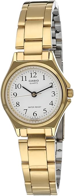 Casio men analog watch, white dial with gold stainless steel band, model CS-LTP-1130N-7BRDF, Bahrain