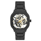 Lee Cooper Men's Analog Watch Black Dial With Black Metal Band,LC07974.650
