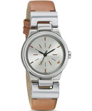 Fastrack, 6114SL01, Women's Watch Analog, Silver Dial Brown Leather Band