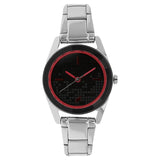 Fastrack, Women's Watch Analog, Black Dial Silver Stainless Steel Strap, 6144sm01