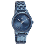 Fastrack, Women's Watch Analog, Blue Dial Blue Stainless Steel Band, 6152QM01