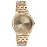 Fastrack, Women's Watch Analog, Gold Dial Gold Stainless Steel Band, 6152WM01