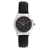 Fastrack, Women's Watch Analog, Black Dial Black Leather Band, 6165SL01