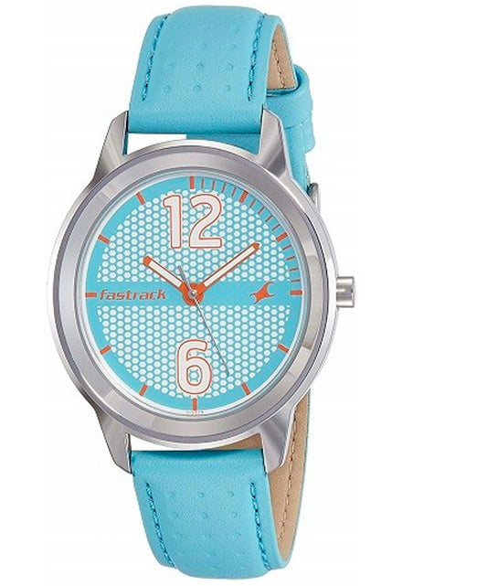 Fastrack, Men's, Analog Watch, Blue Dial, with Leather Band, FA-6169SL02