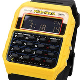 Casio Pac-Man Collection Unisex Calculator Watch Yellow Dial with Black Resin Band, CA-53WPC-1BDR