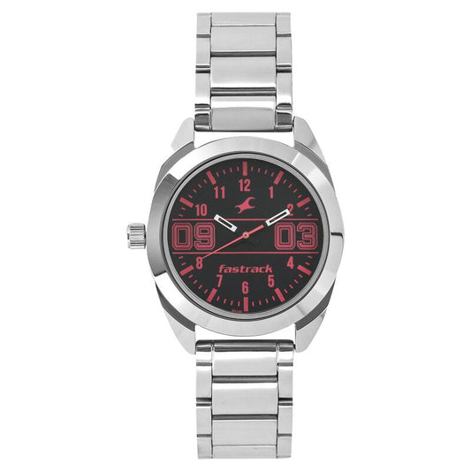 Fastrack, Men's, Analog Watch, Black Dial, with Stainless Steel Band, FA-6171SM01