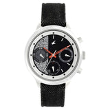 Fastrack, Women's MultiFunction Watch Analog, Black Dial Black Denim Strap, 6179SL01