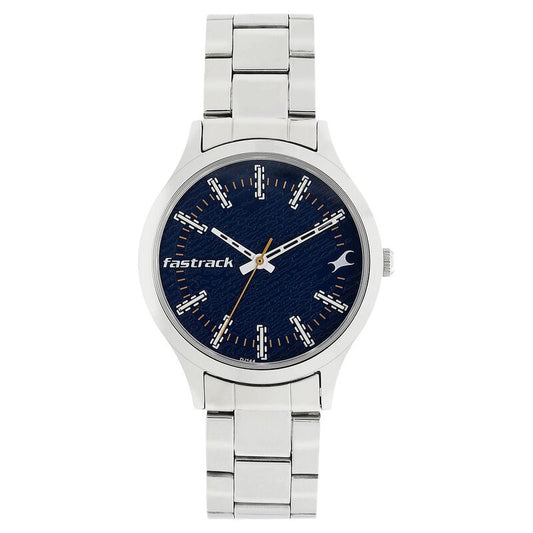 Fastrack, Men's, Analog Watch, Blue Dial, with Stainless Steel Band, FA-6180SM02