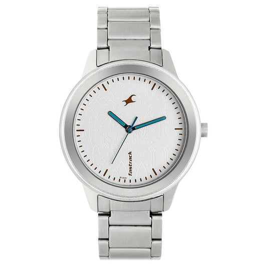 Fastrack, Men's, Analog Watch, White Dial, with Stainless Steel Band, FA-6190SM01