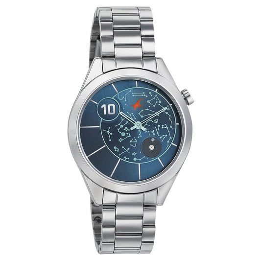 Fastrack, Men's, Analog Watch, Blue Dial, with Stainless Steel Band, FA-6193SM01