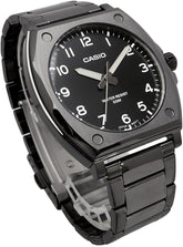 Casio Men's Watch Analog Black Dial With Black Stainless Band, MTP-E730B-1AVDF