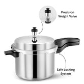 Mr.Light 3L Induction Base Pressure Cooker – Durable Stainless Steel, Fast & Safe Cooking (Model MR5904)