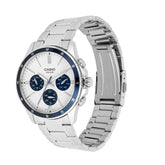 Casio Men's Watch Analog White Dial with Silver Stainless Steel Band, MTP-1374D-7A2VDF