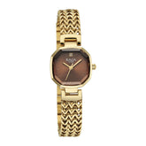 Titan Raga Women's Quartz Analog Watch, Brown Dial, Gold Stainless Steel Strap, TI-95404YM01