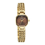 Titan Raga Women's Quartz Analog Watch, Brown Dial, Gold Stainless Steel Strap, TI-95404YM01