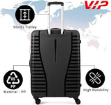 VIP Quest Plus 55cm, 8 Wheel Hardcase Trolley ,Jet Black, QUESTPLUS55BLK