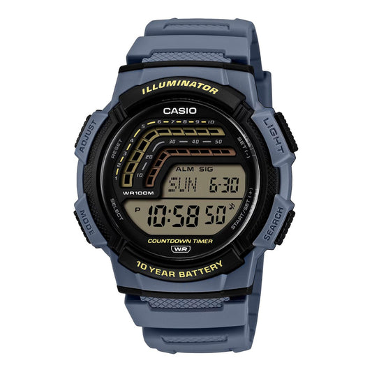 Casio Men's Digital Watch with Blue Resin Strap, WS-1800-2AVDF