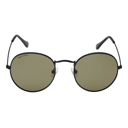 Fastrack Women's Round Sunglasses, Green Lens, UV protected, M259GR6P
