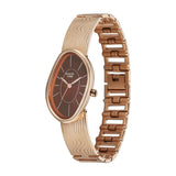 Titan Raga Women's Quartz Analog Watch, Brown Dial, Rose Gold11 Metal Strap, TI-95390WM01
