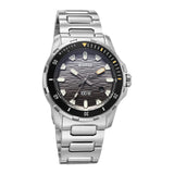 Titan Zero Hour Diver's 100M Quartz Watch for Men, Black Dial with Silver Stainless Steel Bracelet, 10067KM01