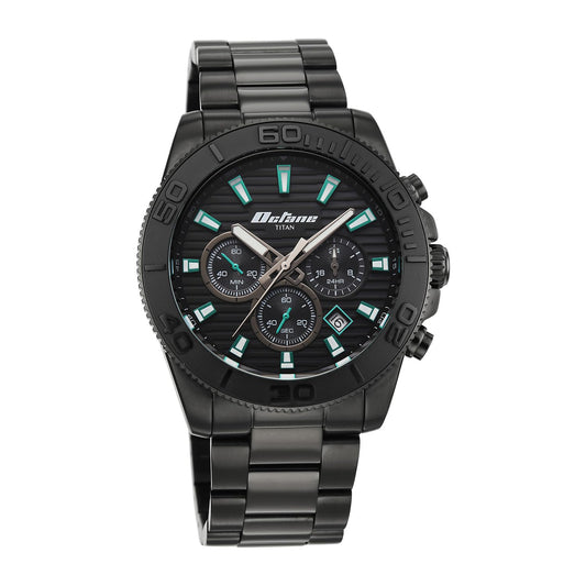 Titan Octane Men's Quartz Analog Watch, Grey Dial, Anthracite Stainless Steel Strap, TI-90239NM01