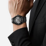 Titan Octane Men's Multifunction Watch Black Dial With Black Leather Strap, 1805NL07