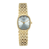 Titan Raga Spotlight Women's Quartz Analog Watch, Tiffany Blue Dial, Gold Metal Strap, TI-95430YM01