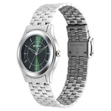 Titan Karishma Zing Men's Watch Analog Green Dial with Silver Stainless Steel Band, 1648SM01