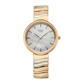 Titan Titan Women's Quartz Analog Watch, Mother Of Pearl Dial, Gold Stainless Steel Strap, TI-2810WM03