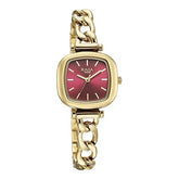 Titan Raga Showstopper Women's Watch Analog Maroon Dial with Gold Stainless Steel Band, 95302YM01