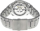 Seiko 21 Jewels Men's Automatic Watch Analog White Dial with Silver Stainless Steel Band, SNK601K