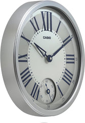Casio, Wall Clock, Analog Silver Dial, IQ-70-8DF