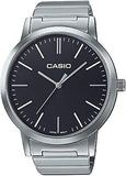Casio, Women’s Watch Analog, Black Dial Silver Stainless Steel Band, LTP-E118D-1ADF