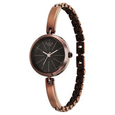 Titan Women's Watch Raga Viva Collection, Brown Dial Brown Stainless Steel Strap, 2606QM03
