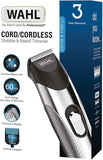 Wahl Silver Trim Rechargeable Beard Trimmer for Men Cordless,Precision Stainless Steel Blades, 09891-017
