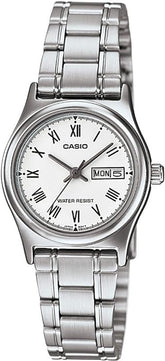 Casio men analog watch, white dial with comfortable strap, model CS-LTP-V006D-7BUDF, Bahrain