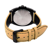 Casio, Men's Watch Analog, Black Dial and Beige Leather Band, MTP-E715L-5AVDF