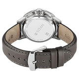 Titan Light Leathers Men's Multifunction Watch Anthracite Dial with Grey Leather Strap, 90200SL02