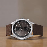 Titan Wrist Wit Men's Watch Analog Brown Dial With Brown Leather Strap, 1805SL12