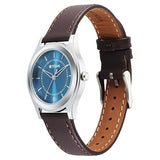 Titan Karishma Men's Watch Analog Blue Dial with Brown Leather Strap, 1648SL01