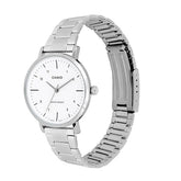 Casio Women's Watch Analog White Dial with Silver Stainless Steel Band, LTP-VT03D-7BDF