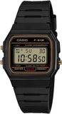Casio, Unisex Watch Vintage Collection Digital, Black Dial Black Resin Band, F-91WG-9QDF