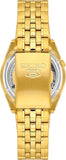 Seiko Men's Mechanical Watch Analog, Gold Dial Gold Stainless Band ,SNK366K
