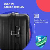 VIP Quad 65cm, 8 Wheel Hardcase Trolley, Black, QUAD8W65BLK