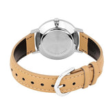 Casio Women's Watch Analog White Dial with Brown Leather Strap, LTP-VT04L-7A1DF