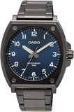 Casio Men's Watch Analog Blue Dial With Black Stainless Band, MTP-E730B-2AVDF