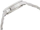 SeikoJ Men's Mechanical Watch Analog, White Dial Silver Stainless Band, SNKE57