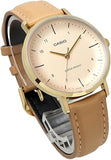 Casio Women's Watch Analog Beige Dial with Brown Leather Strap, LTP-VT03GL-4BDF