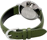 Casio Women's Watch Analog Cream Dial with Green Leather Strap, LTP-VT03L-3BDF